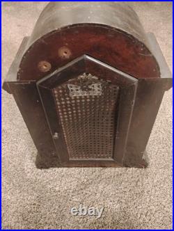 Rare Antique Waterbury Westminster Chime Clock #501 Large Cathedral Arch