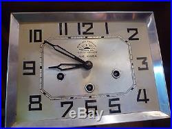 Rare Ave Maria Art Deco Twin Chime Wall Clock Full Working Order Westminster