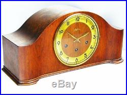 Rare Beautiful Art Deco Junghans Westminster Chiming Mantel Clock With Pendulum