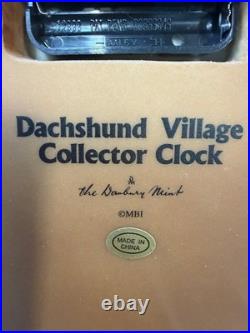 Rare Danbury Mint Dachshund Village Collector Clock Dog Figurine Vintage Resin