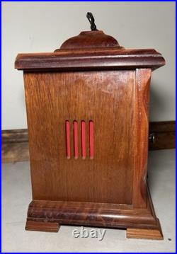 Rare Eska Brazil Model 186-6A Westminster Chime Bracket Mantel Table Desk Clock