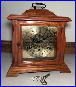 Rare Eska Brazil Model 186-6A Westminster Chime Bracket Mantel Table Desk Clock