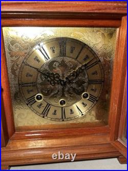 Rare Eska Brazil Model 186-6A Westminster Chime Bracket Mantel Table Desk Clock