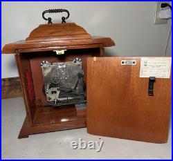 Rare Eska Brazil Model 186-6A Westminster Chime Bracket Mantel Table Desk Clock