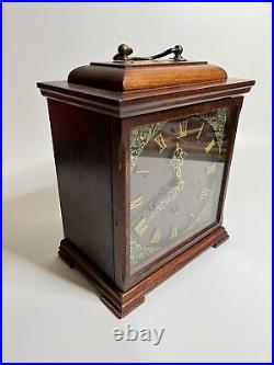 Rare German Junghans Westminster Chime Mahogany Mantle Clock With Key WORKING