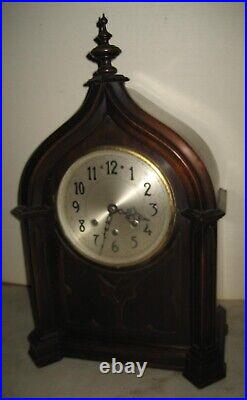Rare Gothic Ecclesiastical Herman Miller Westminster Chime Mantle Clock Mauthe