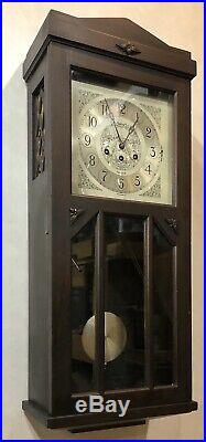 Rare Herschede Westminster Chime Wall Clock Model 15 1016