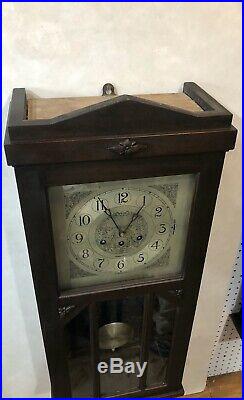 Rare Herschede Westminster Chime Wall Clock Model 15 1016