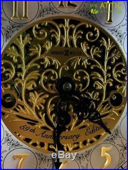 Rare Howard Miller 59th Anniversary Mantel Clock 612-724 Westminster Chime