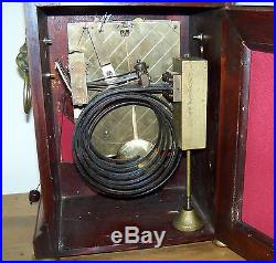 Rare Late 1800s German Double Fusee Shelf Clock with Westminster Chime