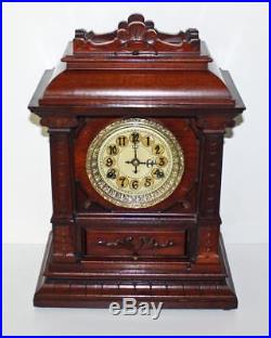 Rare New Haven Mahogany No. 2 Westminster Willcock Ptd. Chime Clock Ca. 1898