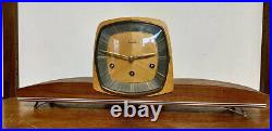Rare Stylish Vintage German Mauthe Mantle Westminster Chiming Clock Immaculate