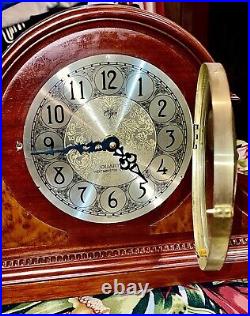 Rare Vintage Howard Miller Mantle Clock Duel Chime Works Great