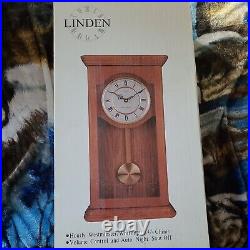 Rare Vintage Linden Wood Mantle Westminster Chime Clock