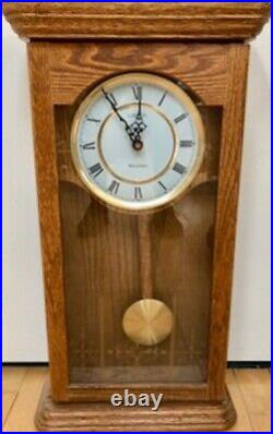 Rare Vintage Linden Wood Mantle Westminster Chime Clock