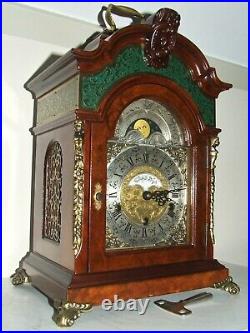 Rare Warmink's Largest 8 day Table Clock, Westminster, Moon phase, 4 Bars