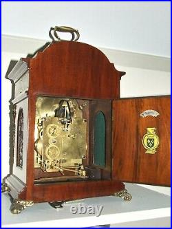 Rare Warmink's Largest 8 day Table Clock, Westminster, Moon phase, 4 Bars