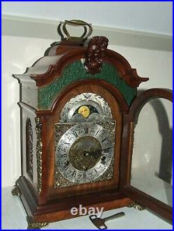 Rare Warmink's Largest 8 day Table Clock, Westminster, Moon phase, 4 Bars