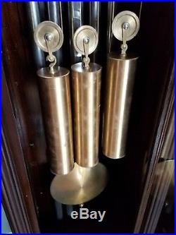 Rare antique herschede westminster 5 tube chime grandfather, grandmother clock