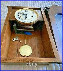 Rare -new-howard-miller #613-226 Westminster Chime, Key Wind, Wall Clock -new