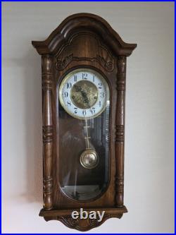 Rear Vtg. Sligh Westminster Triple Chime Wall Clock 0777-1-AB Hermle Movem. 3114