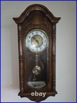 Rear Vtg. Sligh Westminster Triple Chime Wall Clock 0777-1-AB Hermle Movem. 3114