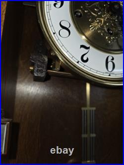 Rear Vtg. Sligh Westminster Triple Chime Wall Clock 0777-1-AB Hermle Movem. 3114