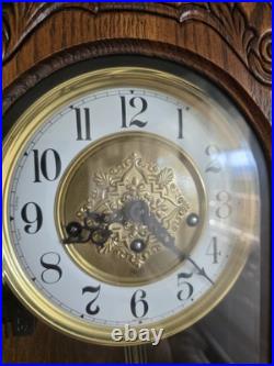 Rear Vtg. Sligh Westminster Triple Chime Wall Clock 0777-1-AB Hermle Movem. 3114