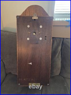 Rear Vtg. Sligh Westminster Triple Chime Wall Clock 0777-1-AB Hermle Movem. 3114