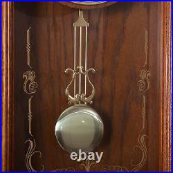 Regal Oak Wooden Chime Wall Clock Pendulum Quartz Analog