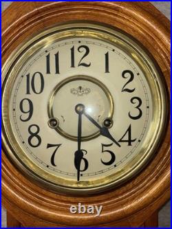 Regulator D&A Oak Pendulum Wall Clock with Key Wind/Chimes. Everything Works