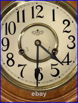 Regulator D&A Oak Pendulum Wall Clock with Key Wind/Chimes. Everything Works