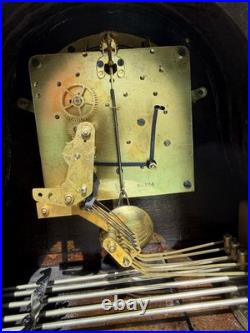 Restored 1928 Seth Thomas No. 91 Westminster Chime Antique Clock, Key Wind 8 Day