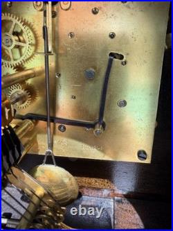 Restored 1928 Seth Thomas No. 91 Westminster Chime Antique Clock, Key Wind 8 Day