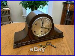 Restored Antique Pre WWI 1928 Chiming German Foreign Westminster Mantel Clock