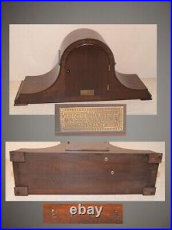 Restored Herschede Model 20 1919 Antique Westminster Chime Clock In Mahogany