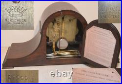 Restored Herschede Model 20 1919 Antique Westminster Chime Clock In Mahogany