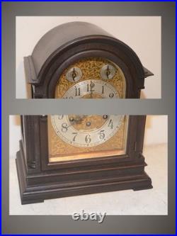 Restored Seth Thomas Grand Antique Chime Clock No. 73-1921 In Mahogany Restored Seth Thomas Grand Antique Chime Clock No. 73-1921 In Mahogany