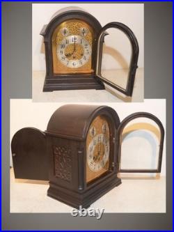 Restored Seth Thomas Grand Antique Chime Clock No. 73-1921 In Mahogany Restored Seth Thomas Grand Antique Chime Clock No. 73-1921 In Mahogany