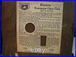 Revere Herschede model 1210 Telechron WESTMINSTER CHIME CLOCK -nice shape 1938