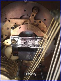 Revere Telechron Westminster Chime Wood Clock Early Electric Motor 59M38 VTG