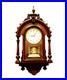 Rhythm Carved Walnut Wood Wall Clock with Westminster Chime 16 melodies- Rare