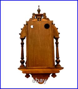 Rhythm Carved Walnut Wood Wall Clock with Westminster Chime 16 melodies- Rare