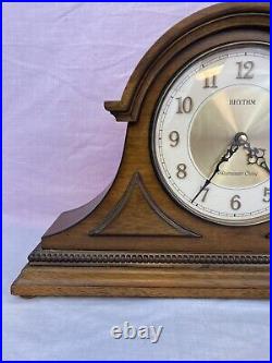 Rhythm Remington Wooden Musical Mantel Clock Westminster Chime partially tested