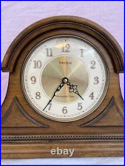 Rhythm Remington Wooden Musical Mantel Clock Westminster Chime partially tested