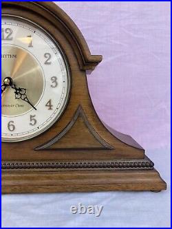 Rhythm Remington Wooden Musical Mantel Clock Westminster Chime partially tested