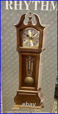 Rhythm WSM Hamilton II Grandfather Mantle Clock Westminster Chime CRH215UR06