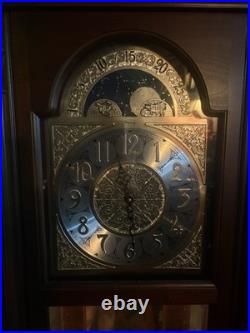 Ridgeway Grandfather Clock Model 219 with Moon Dial 79 Tall 1984 Great Condition