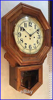 Ridgeway Hermle Westminster Chime Drop Octagon School General Store Wall Clock