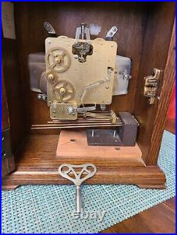 Ridgeway Key Wind Mantle Clock Hermle Works 340-020 West Minister Chimes Work